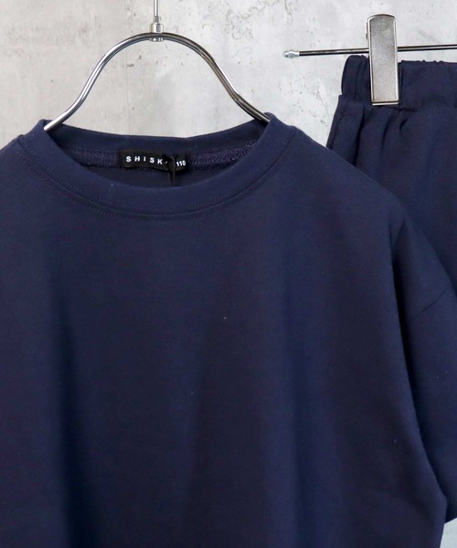 THE CASUAL(カジュアル)の「無地半袖Tシャツ ショートパンツ セットアップ キッズ(Tシャツ/カットソー・キッズ・ブラック/ベージュ/ネイビー/オレンジ/杢グレー/チャコール/モカ/ブルー・110cm/100cm/120cm/130cm/140cm/150cm/160cm)」の19枚目の写真