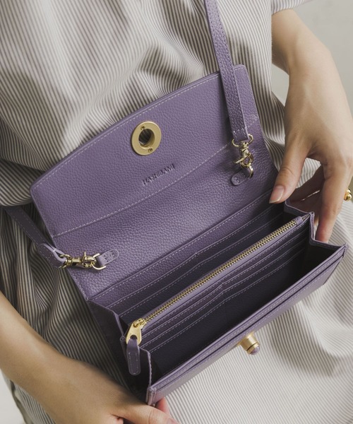 HASHIBAMI（ハシバミ）の「『別注』Hashibami×URBAN RESEARCH　ショルダー天然石ポシェット（ショルダーバッグ・レディース・ラベンダー/ブラック系その他/ベージュ系その他・-）」の7枚目の写真