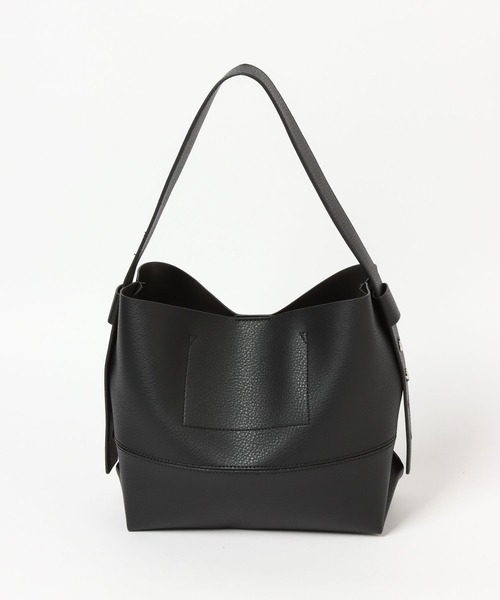 PAGEBOY（ページボーイ）の「スクエアソフトBAG（ショルダーバッグ・レディース・ブラック/オフホワイト・FREE）」の6枚目の写真