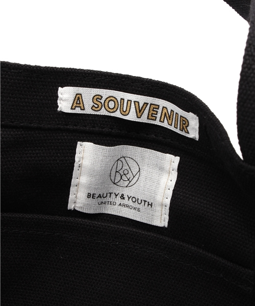 BEAUTY&YOUTH UNITED ARROWS(ビューティーアンドユースユナイテッドアローズ)の「BY スーベニア トートバッグ L(トートバッグ・メンズ・ホワイト/ブラック・フリー)」の4枚目の写真
