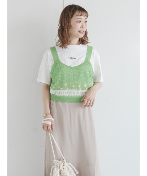 ehka sopo（エヘカソポ）の「花柄ジャカードビスチェ（ベスト）」 - WEAR