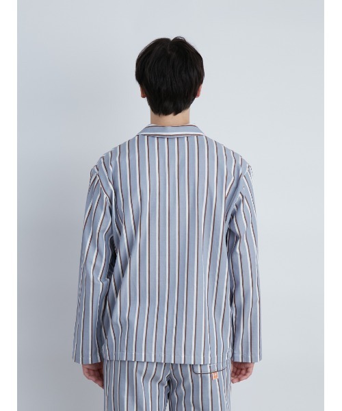 gelato pique（ジェラートピケ）の「【EAMES】【HOMME】リサイクルストライプシャツ（ルームウェア/パジャマ・メンズ・イエロー/ブルー・MEDIUM/LARGE）」の11枚目の写真