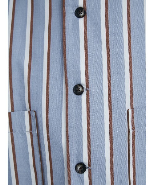 gelato pique（ジェラートピケ）の「【EAMES】【HOMME】リサイクルストライプシャツ（ルームウェア/パジャマ・メンズ・イエロー/ブルー・MEDIUM/LARGE）」の18枚目の写真