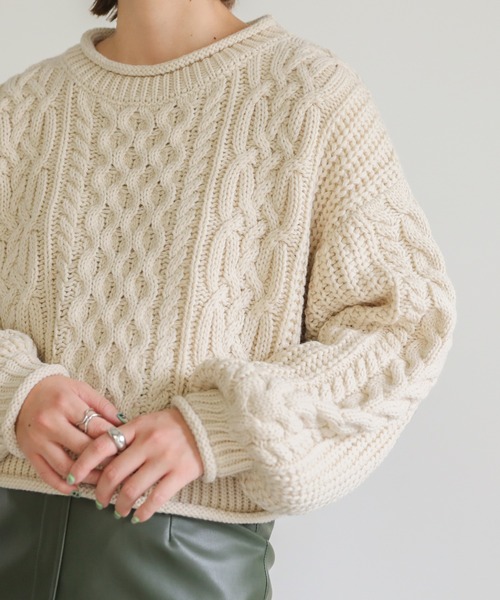 select MOCA（セレクトモカ）の「リブロールショートニット（ニット