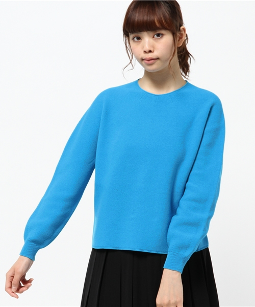NOLLEY’S(ノーリーズ)の「12Gホールガーメントガータープルオーバーニット(ニット/セーター・レディース・ホワイト/ブラック/ブルー・38)」の3枚目の写真