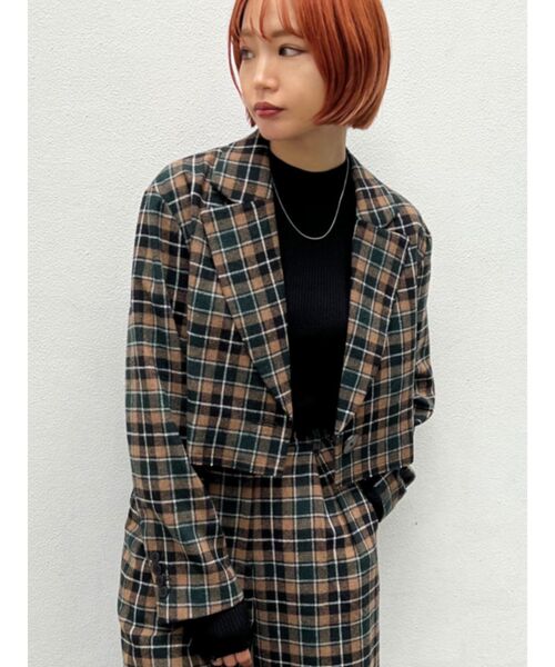 EMODA(エモダ)の「ウールブレンドショートジャケット(テーラードジャケット・レディース・グレー/その他/ベージュ・FREE)」の3枚目の写真