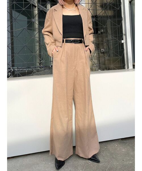 EMODA(エモダ)の「ウールブレンドショートジャケット(テーラードジャケット・レディース・グレー/その他/ベージュ・FREE)」の7枚目の写真