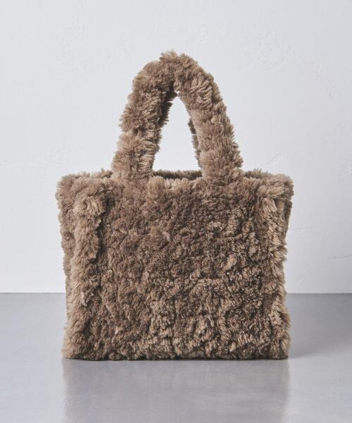 UNITED ARROWS（ユナイテッドアローズ）の「ボリューム ボア トートバッグ S（トートバッグ・レディース・ライトブルー/ブラウン・FREE）」の17枚目の写真