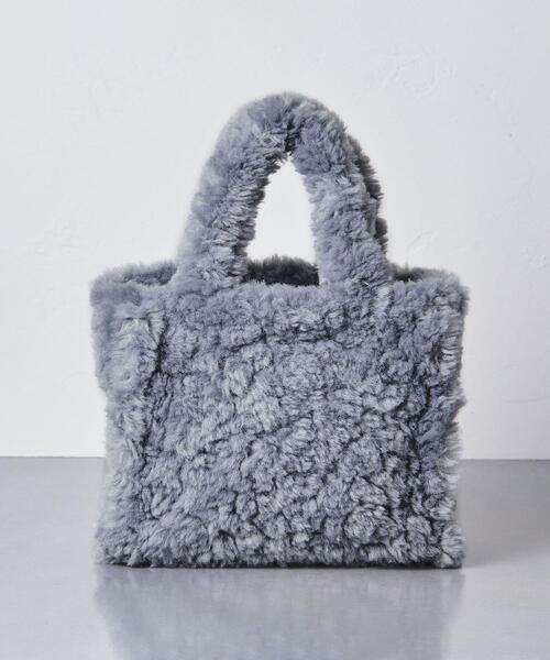 UNITED ARROWS（ユナイテッドアローズ）の「ボリューム ボア トートバッグ S（トートバッグ・レディース・ライトブルー/ブラウン・FREE）」の14枚目の写真