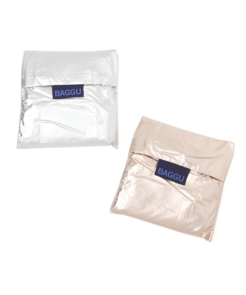 BAYFLOW(ベイフロー)の「【BAGGU(バグゥ)】メタリック STANDARD 22(エコバッグ/サブバッグ・レディース・シルバーグレー/ベビーピンク/ブラック/イエロー・0)」の11枚目の写真