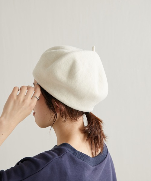 Kopka ACCESSORIES(コプカアクセサリーズ)の「KOPKA/ベレー帽(ハンチング/ベレー帽・レディース・グレー/オフホワイト/ブラック・FREE)」の2枚目の写真