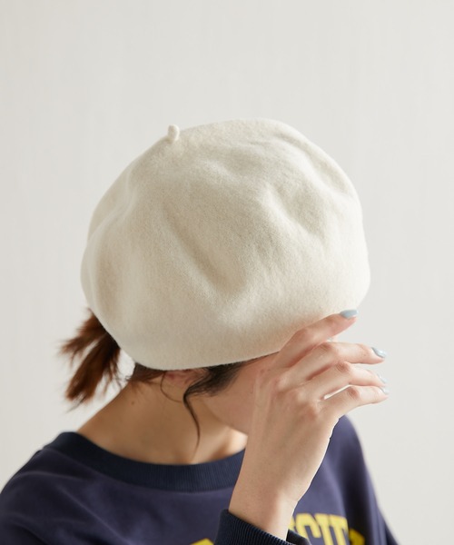 Kopka ACCESSORIES(コプカアクセサリーズ)の「KOPKA/ベレー帽(ハンチング/ベレー帽・レディース・グレー/オフホワイト/ブラック・FREE)」の4枚目の写真