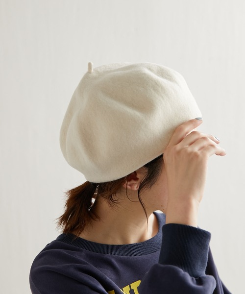 Kopka ACCESSORIES(コプカアクセサリーズ)の「KOPKA/ベレー帽(ハンチング/ベレー帽・レディース・グレー/オフホワイト/ブラック・FREE)」の5枚目の写真