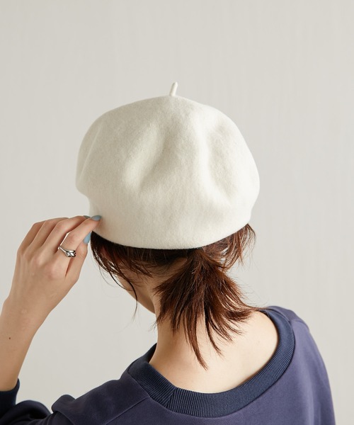 Kopka ACCESSORIES(コプカアクセサリーズ)の「KOPKA/ベレー帽(ハンチング/ベレー帽・レディース・グレー/オフホワイト/ブラック・FREE)」の7枚目の写真
