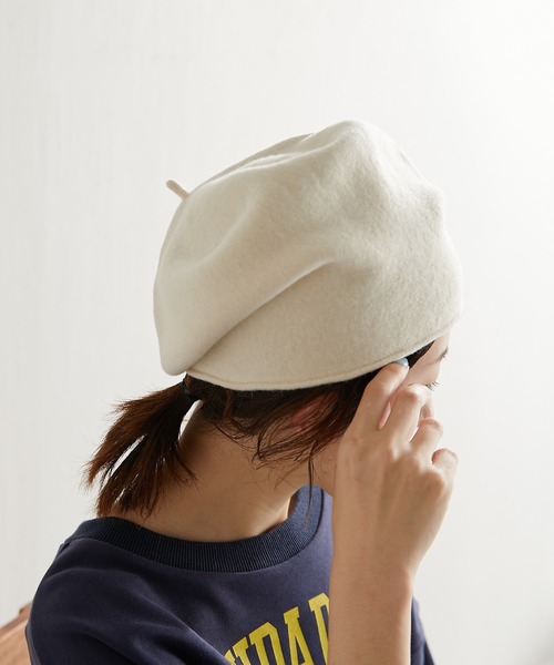 Kopka ACCESSORIES(コプカアクセサリーズ)の「KOPKA/ベレー帽(ハンチング/ベレー帽・レディース・グレー/オフホワイト/ブラック・FREE)」の9枚目の写真