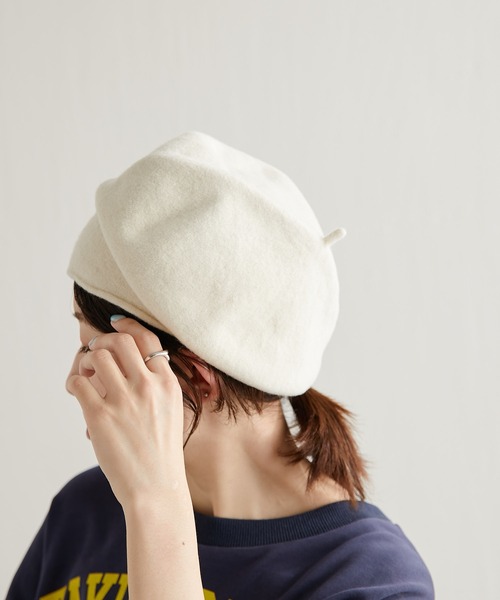 Kopka ACCESSORIES(コプカアクセサリーズ)の「KOPKA/ベレー帽(ハンチング/ベレー帽・レディース・グレー/オフホワイト/ブラック・FREE)」の10枚目の写真