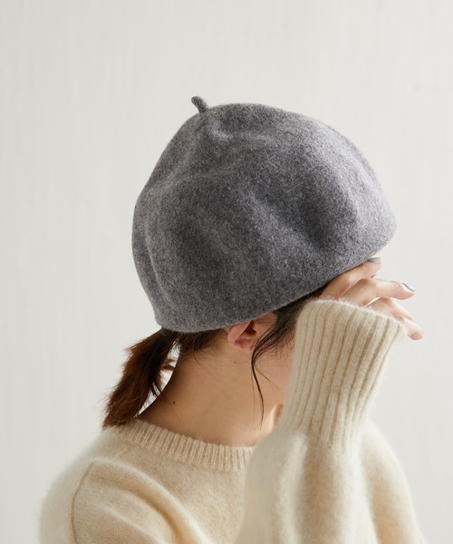 Kopka ACCESSORIES(コプカアクセサリーズ)の「KOPKA/ベレー帽(ハンチング/ベレー帽・レディース・グレー/オフホワイト/ブラック・FREE)」の13枚目の写真