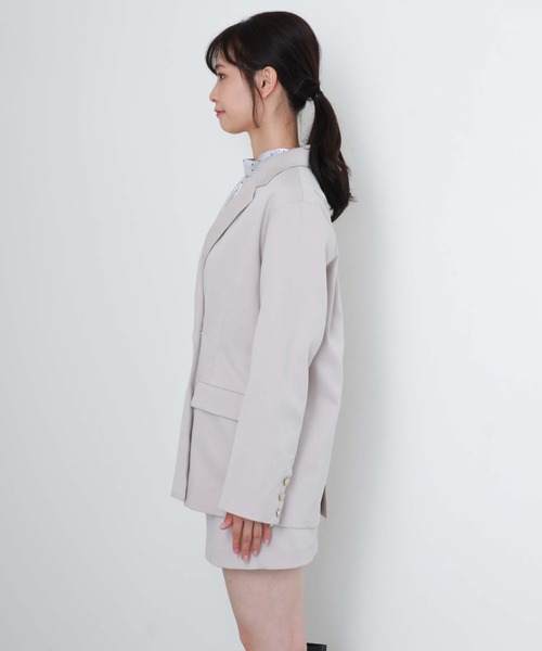 archives（アルシーヴ）の「チェックダブル釦オーバージャケット（テーラードジャケット・レディース・チャコールグレー/ベージュ/ネイビー/ブラウン・MEDIUM）」の18枚目の写真