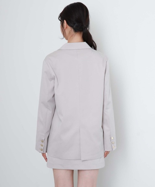 archives（アルシーヴ）の「チェックダブル釦オーバージャケット（テーラードジャケット・レディース・チャコールグレー/ベージュ/ネイビー/ブラウン・MEDIUM）」の19枚目の写真