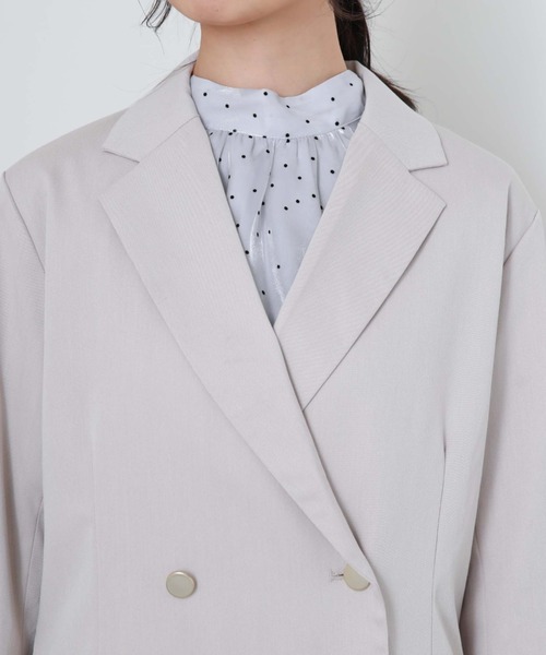 archives（アルシーヴ）の「チェックダブル釦オーバージャケット（テーラードジャケット・レディース・チャコールグレー/ベージュ/ネイビー/ブラウン・MEDIUM）」の20枚目の写真