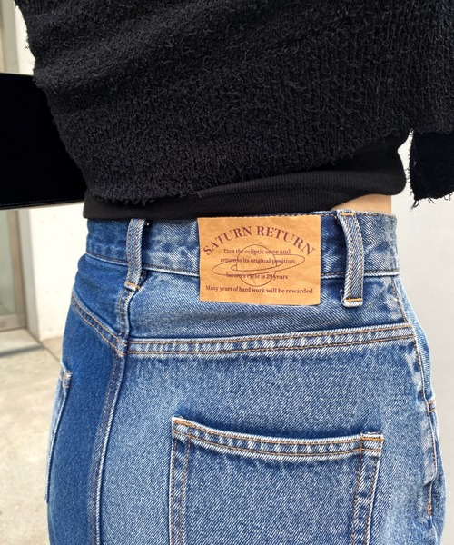 WHO'S WHO gallery（フーズフーギャラリー）の「リメイクライクローライズスカート（デニムスカート・レディース・ブラック/ブルー/ネイビー・FREE）」の18枚目の写真