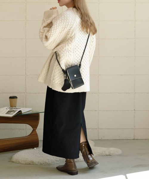 Bab(バブ)の「キーケース付き配色ミニショルダーバッグ(ショルダーバッグ・レディース・キャメル/ブラック/アイボリー・ONESIZE)」の17枚目の写真