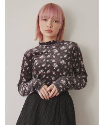 merry jenny | floral ベロアTOPS(Tシャツ/カットソー)