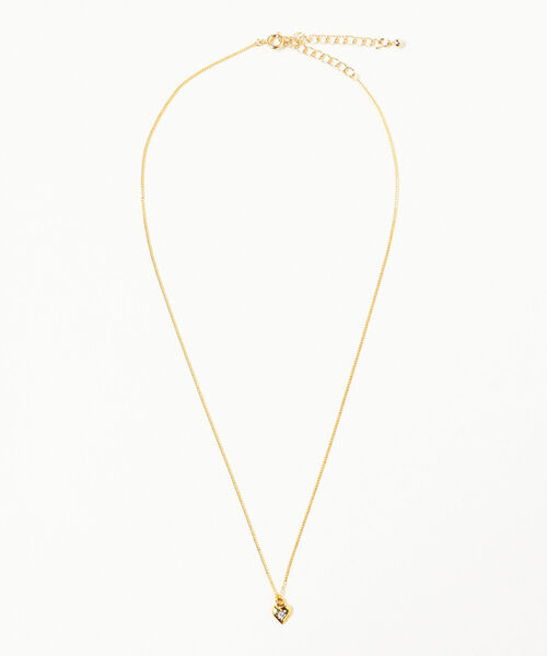 Ray BEAMS（レイビームス）の「Ray BEAMS / プチ ハート 1粒 ネックレス（ネックレス・レディース・ゴールド・ONE SIZE）」の3枚目の写真
