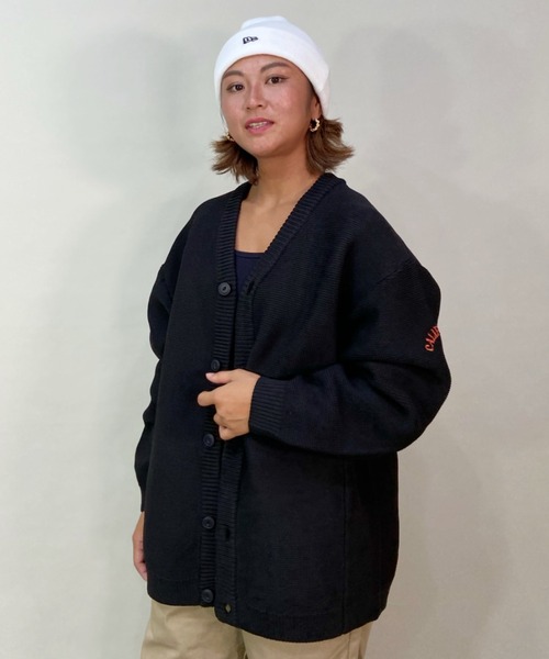 ANTIBAL(アンティバル)の「ANTIBAL/アンティバル ビッグシルエット/オーバーサイズ/ワンポイントロゴカーディガン 224AN2KN058(カーディガン/ボレロ・レディース・ブラック/グリーン/ホワイト・FREE)」の3枚目の写真