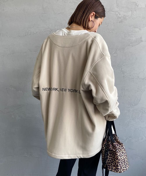 Manhattan Portage（マンハッタンポーテージ）の「[MANHATTAN PORTAGE/マンハッタンポーテージ] 別注 ポーラテック ノーカラーフリースジャケット（その他アウター・レディース・ブラック/ネイビー/アイボリー・M/L）」の5枚目の写真