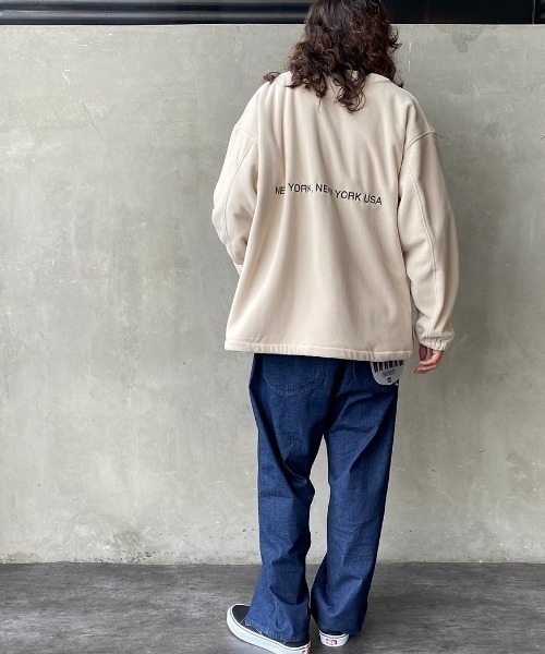 Manhattan Portage（マンハッタンポーテージ）の「[MANHATTAN PORTAGE/マンハッタンポーテージ] 別注 ポーラテック ノーカラーフリースジャケット（その他アウター・レディース・ブラック/ネイビー/アイボリー・M/L）」の4枚目の写真