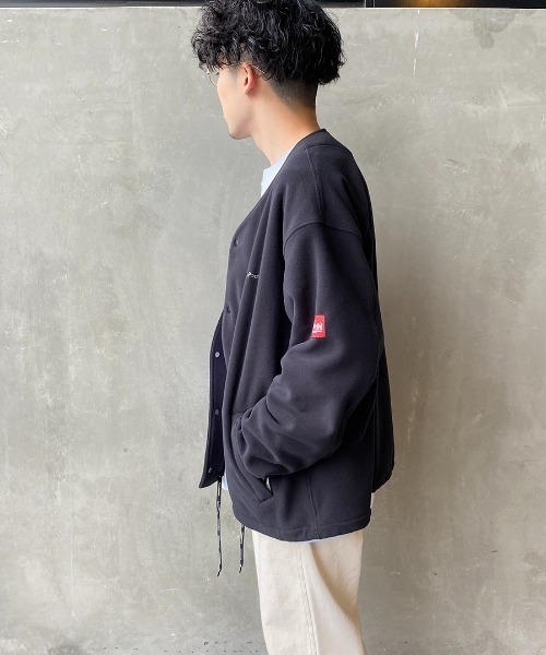 Manhattan Portage（マンハッタンポーテージ）の「[MANHATTAN PORTAGE/マンハッタンポーテージ] 別注 ポーラテック ノーカラーフリースジャケット（その他アウター・レディース・ブラック/ネイビー/アイボリー・M/L）」の9枚目の写真