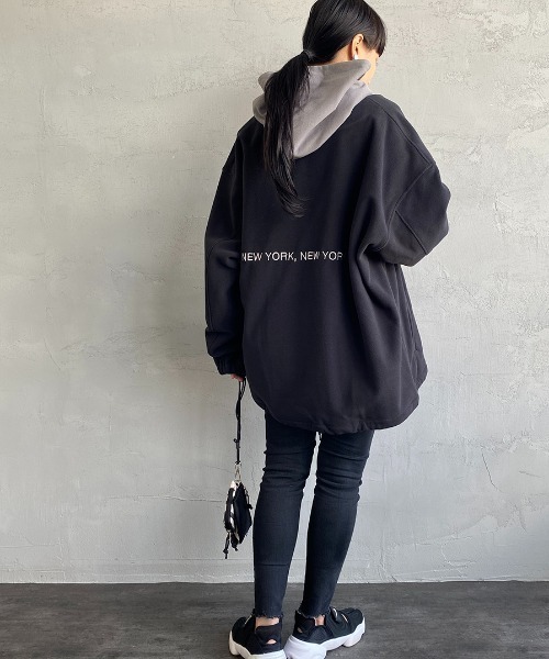 Manhattan Portage（マンハッタンポーテージ）の「[MANHATTAN PORTAGE/マンハッタンポーテージ] 別注 ポーラテック ノーカラーフリースジャケット（その他アウター・レディース・ブラック/ネイビー/アイボリー・M/L）」の8枚目の写真