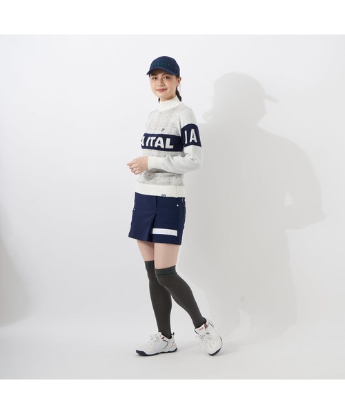 FILA GOLF(フィラゴルフ )の「FILA GOLF/フィラ ゴルフ クルーネック セーター チェック ジャガード ブランドロゴ リサイクル糸 ニット セーター スポーツウェア(ニット/セーター・レディース・ホワイト/グリーン/ピンク・LL/L/M)」の8枚目の写真