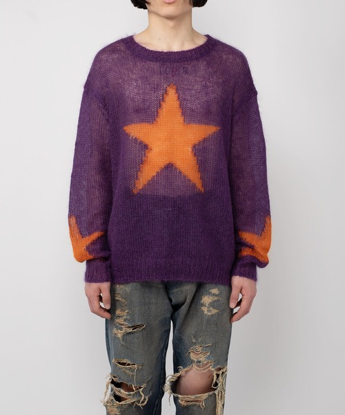 【Myne ／星柄モヘヤニット】 Myne ／星柄モヘヤニット】