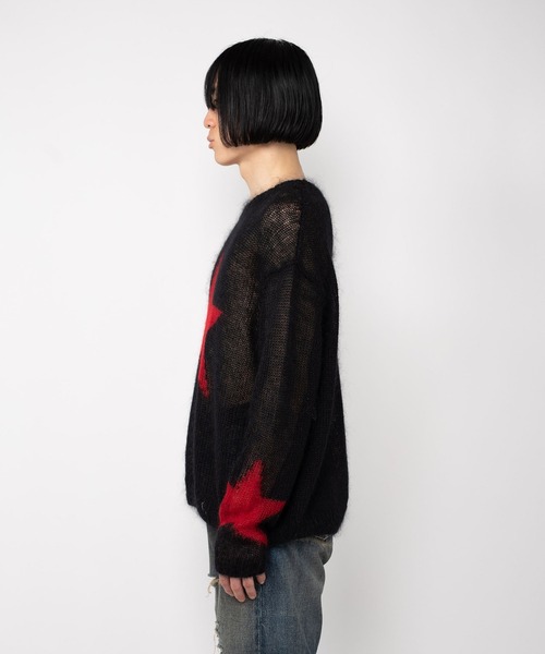 MYne（マイン）の「MYne マイン / Star Mohair Knit PO スター