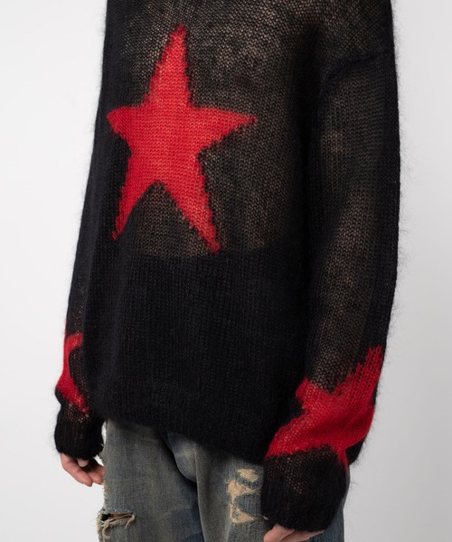 MYne（マイン）の「MYne マイン / Star Mohair Knit PO スター