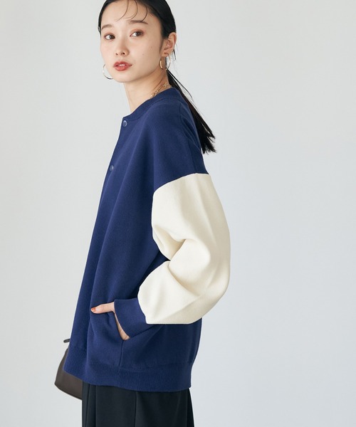 earth music&ecology（アースミュージックアンドエコロジー）の「ニットスタジャン（スタジャン・レディース・ブラック/ブルー・FREE）」の2枚目の写真