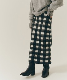 titivate | ﾁｪｯｸ柄Iﾗｲﾝﾆｯﾄｽｶｰﾄ(スカート)