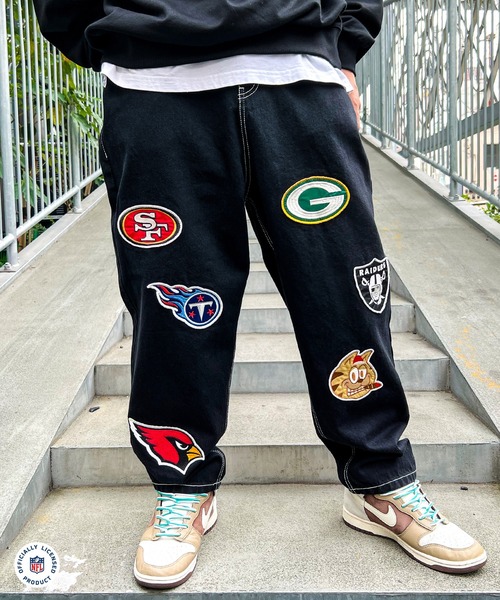 A'gem（エージェム）の「［NFL×A'gem TEAM PATCH DENIM PANTS］チームワッペンデニムパンツ（デニムパンツ・メンズ・ブラック/ライトブルー・FREE）」の5枚目の写真