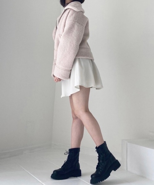 TITTY&CO.（ティティーアンドコー）の「【TITTY&CO.】ショートボアブルゾン（ブルゾン・レディース・ピンクベージュ/アイボリー・FREE）」の16枚目の写真