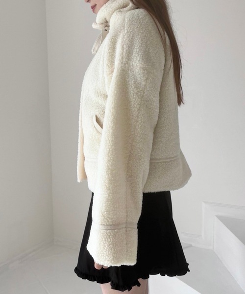 TITTY&CO.（ティティーアンドコー）の「【TITTY&CO.】ショートボアブルゾン（ブルゾン・レディース・ピンクベージュ/アイボリー・FREE）」の9枚目の写真