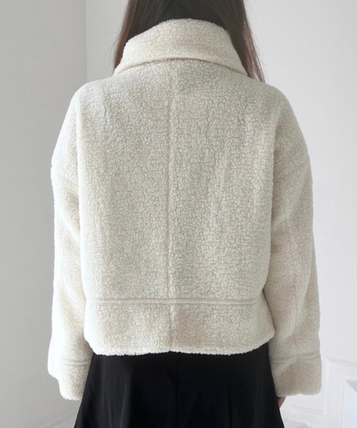 TITTY&CO.（ティティーアンドコー）の「【TITTY&CO.】ショートボアブルゾン（ブルゾン・レディース・ピンクベージュ/アイボリー・FREE）」の10枚目の写真