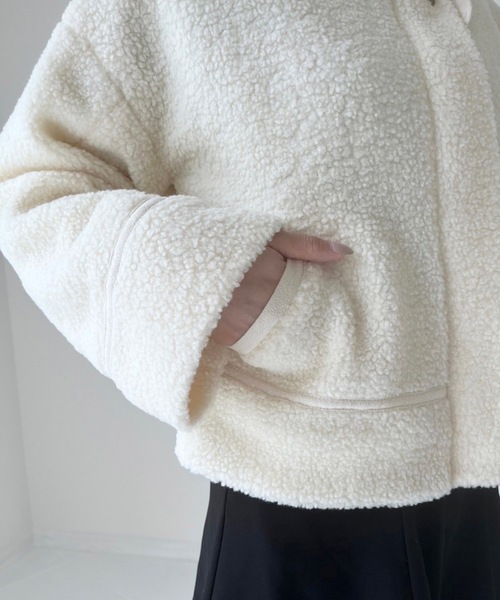 TITTY&CO.（ティティーアンドコー）の「【TITTY&CO.】ショートボアブルゾン（ブルゾン・レディース・ピンクベージュ/アイボリー・FREE）」の11枚目の写真