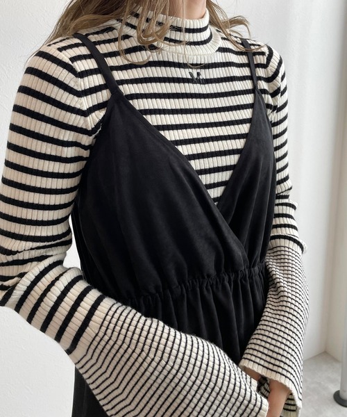 W CLOSET ダブルクローゼット　ワンピース　サイズM 2WAY】ウエストドロストキャミワンピース | w closet(ダブル