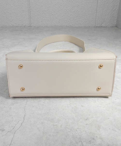 minia(ミニア)の「バイカラースクエアトートバッグ ◆(トートバッグ・レディース・アイボリー/モカ/パープル・FREE)」の18枚目の写真