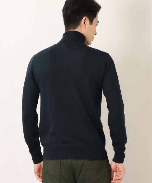 Alexander Julian（アレキサンダージュリアン）の「アレキサンダージュリアンメンズ/ALEXANDER JULIAN:MEN ウォッシャブル ウール混天竺 タートルニット（ニット/セーター・メンズ・グリーン/グレー系その他2/ネイビー・MEDIUM/LARGE/X-LARGE）」の12枚目の写真