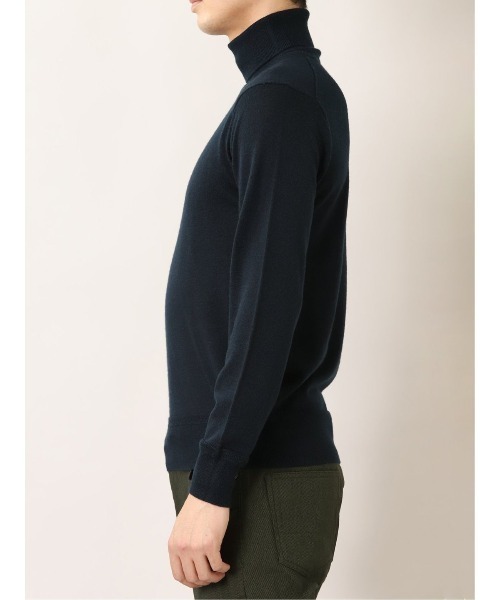 Alexander Julian（アレキサンダージュリアン）の「アレキサンダージュリアンメンズ/ALEXANDER JULIAN:MEN ウォッシャブル ウール混天竺 タートルニット（ニット/セーター・メンズ・グリーン/グレー系その他2/ネイビー・MEDIUM/LARGE/X-LARGE）」の15枚目の写真