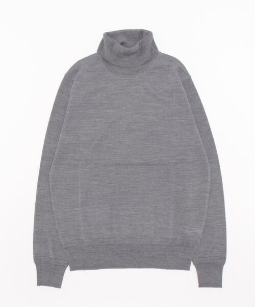 Alexander Julian（アレキサンダージュリアン）の「アレキサンダージュリアンメンズ/ALEXANDER JULIAN:MEN ウォッシャブル ウール混天竺 タートルニット（ニット/セーター・メンズ・グリーン/グレー系その他2/ネイビー・MEDIUM/LARGE/X-LARGE）」の21枚目の写真