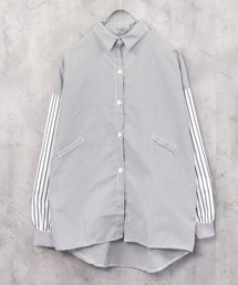 ストライプ柄BIGシルエットシャツ